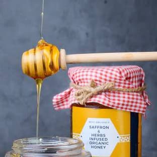 Saffron Infused Organic Honey(400 Gram)