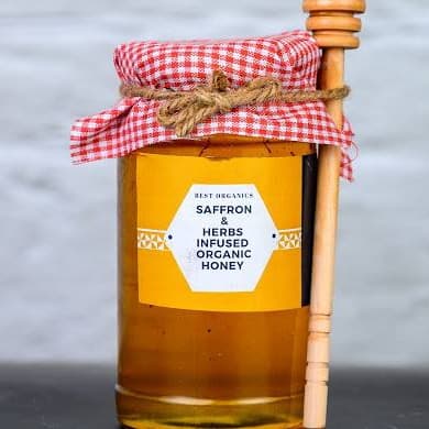 Saffron Infused Organic Honey(400 Gram)